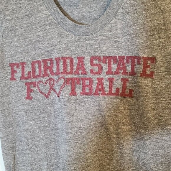 FSU Let's Huddle T-Shirt Gray Cotton‎ Blend Size Small Football - Picture 3 of 7